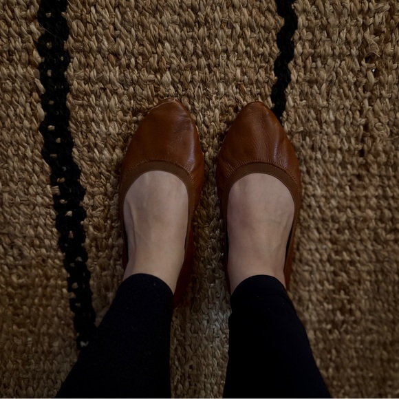 Yosi Samra Vienna Foldable Ballet Flat in Whiskey Leather - Size 10 - Picture 6 of 7